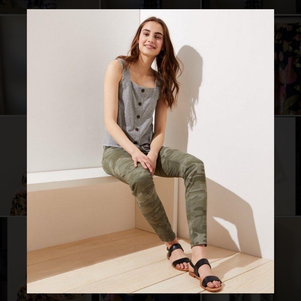 LOFT Camo Skinny Pant